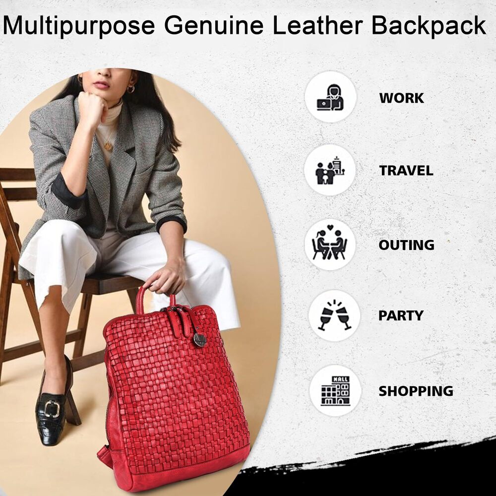 5107 Leather Backpack & Wallets , Small Wallet Zipper Coin Purse - Picture 8 of 9